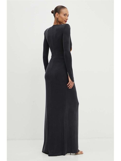 Red carpet dress in draped jersey with sash ELISABETTA FRANCHI | AB64446E2.685